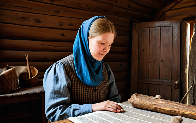 An adult person, fully clothed in modest, professional attire, deeply engaged in a sensory cultural experience within a historical Swedish heritage center. The person gently touches coarse, authentic medieval-style fabric while a subtle scent of woodsmoke and pine fills the air. Traditional Swedish folk music quietly plays in the background, enhancing the atmosphere. The scene is well-lit with soft, natural light, highlighting authentic wooden textures and historical artifacts. safe for work, appropriate content, fully clothed, modest clothing, family-friendly, perfect anatomy, correct proportions, natural pose, well-formed hands, proper finger count, natural body proportions, professional photography, high quality, highly detailed.